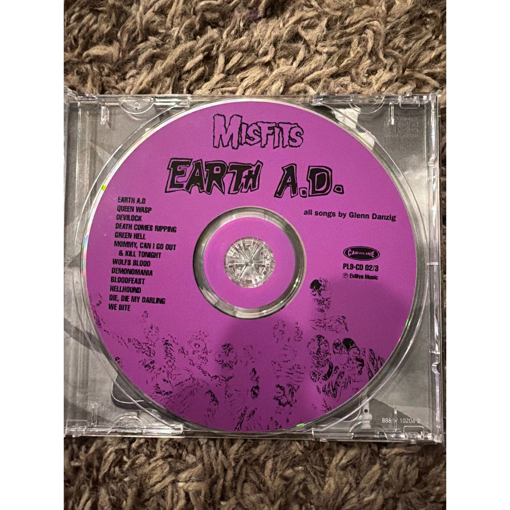 Misfits Earth A.D. CD Caroline Records PL9-CD 02/3 Glenn Danzig Hardcore Punk